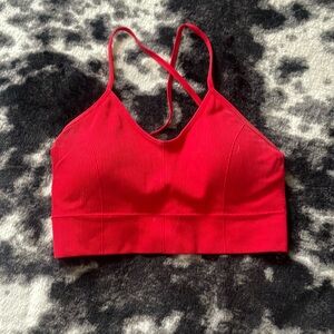 Red sports bra/ cropped tank top